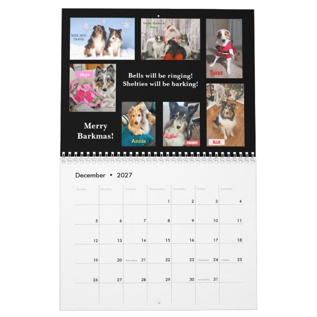Calendrier du sauvetage des Sheltie du Minnesota 2 (Dec 2027)