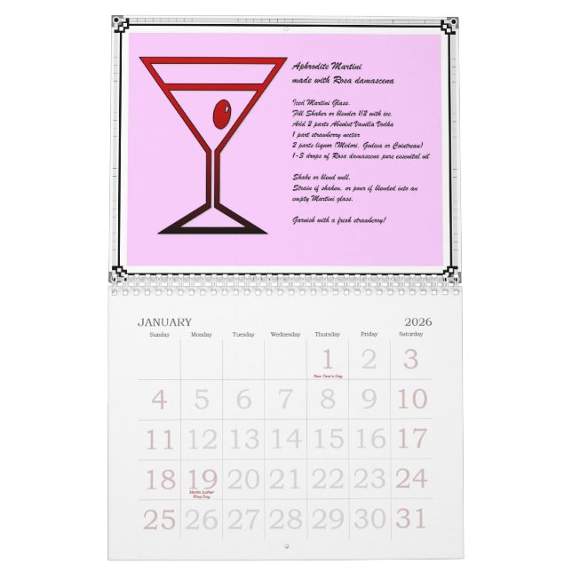 Calendrier du temps 2010 de cocktail (Jan 2026)