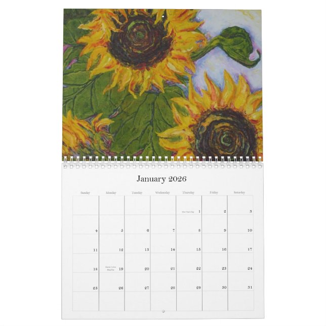 Calendrier du tournesol de Paris (Jan 2026)