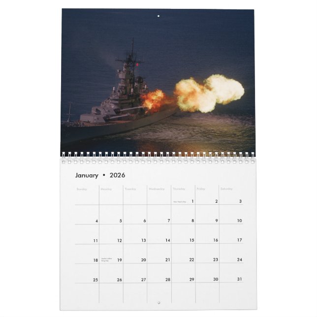 Calendrier d'USS Wisconsin - 2013 (Jan 2026)