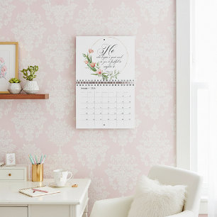 Calendrier Écriture et fleurs