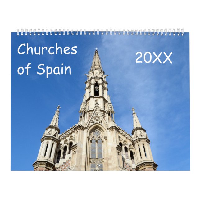 Calendrier Eglises de 12 mois d'Espagne (Protection)