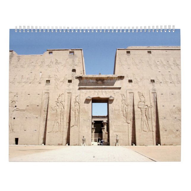 Calendrier Egypte ancienne avec Pyramides, Temples Sphinx (Dos)
