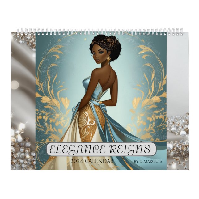 Calendrier  ELEGANCE REIGNS 2026 Calendar (Protection)