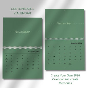 Calendrier Élégant Moderne Minimaliste 2026