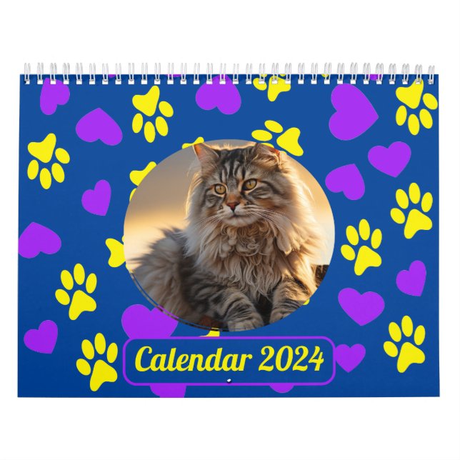 Calendrier Empreintes de pattes photo pour animaux de compagn (Protection)