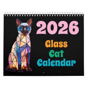Calendrier en verre chat