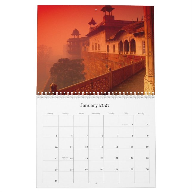 Calendrier Endroits impressionnants du monde (Jan 2027)