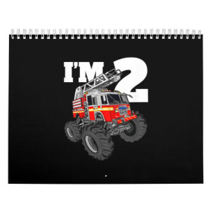 Calendrier Enfants Monster Fire Truck 2e anniversaire garçon