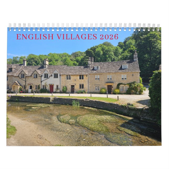 Calendrier English villages 2026 calendar (Protection)