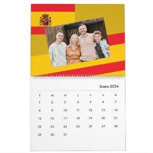 Calendrier Espagne Ajouter Votre Photo drapeau Espagnol Cou