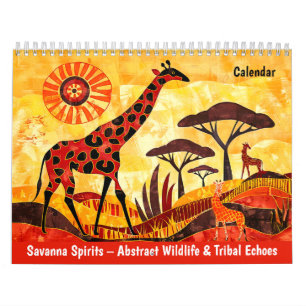 Calendrier Esprits de la Savane – Échos abstraits de la faune