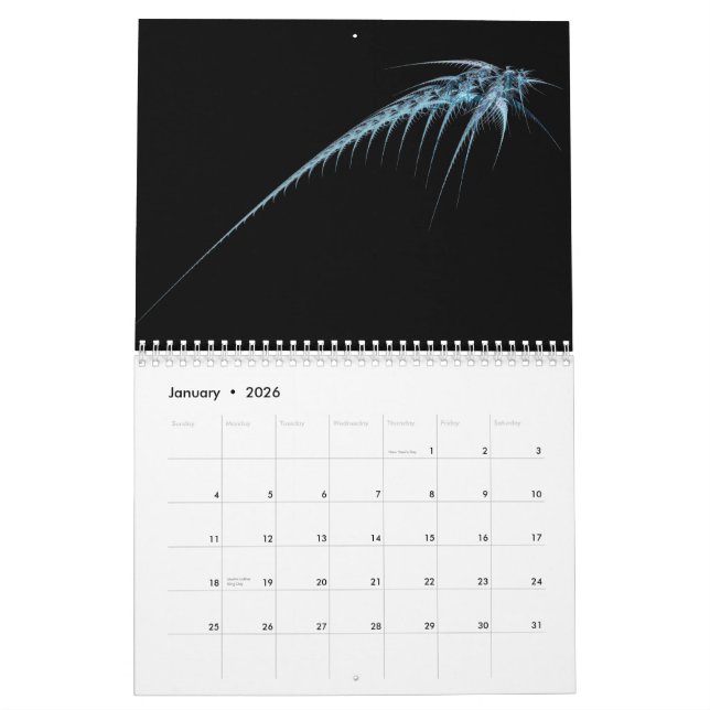 Calendrier étrange II d'Attractors (Jan 2026)