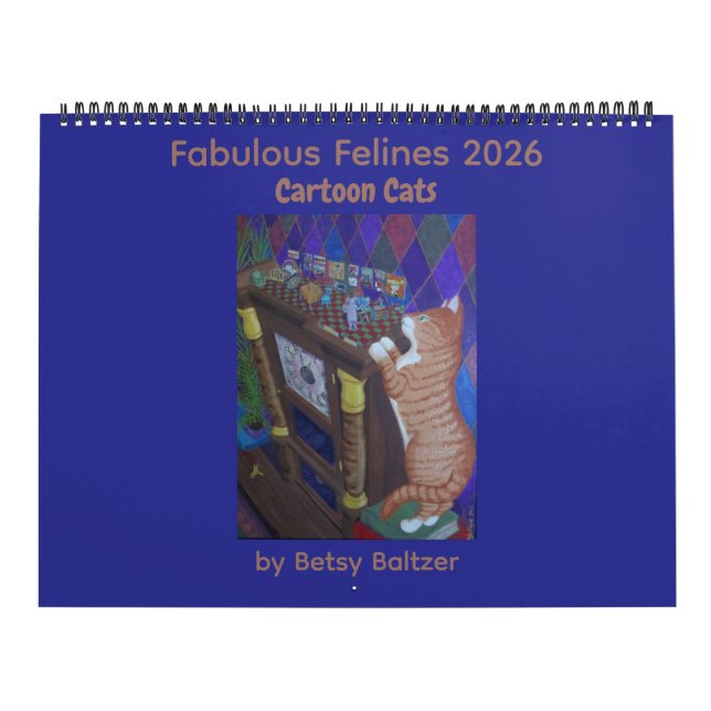 Calendrier Fabulous Felines 2026 Cartoon Cats (Protection)