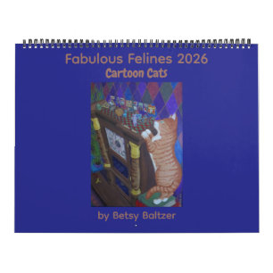 Calendrier Fabulous Felines 2026 Cartoon Cats