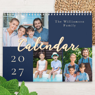 Calendrier familial personnalisé 2027 avec photos