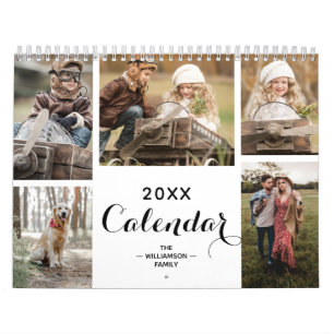 Calendrier familial personnalisé avec photo sur 12