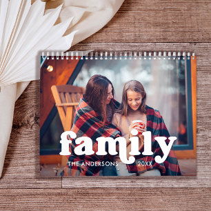 Calendrier Famille   Boho Texte superposer avec vos photos