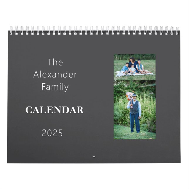 Calendrier Famille personnalisée Deux images par page (Protection)