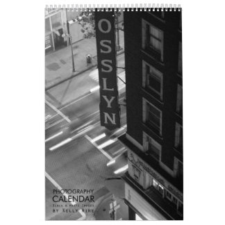 Calendrier fantastique de photographie de B&W -
