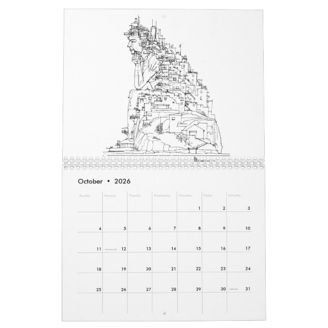 Calendrier Fantasy Landscapes (Oct 2026)