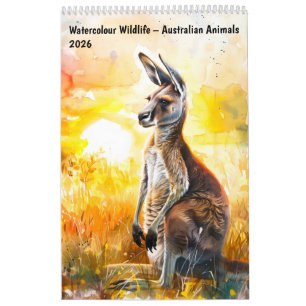 Calendrier Faune à l'aquarelle – Animaux australiens 2026