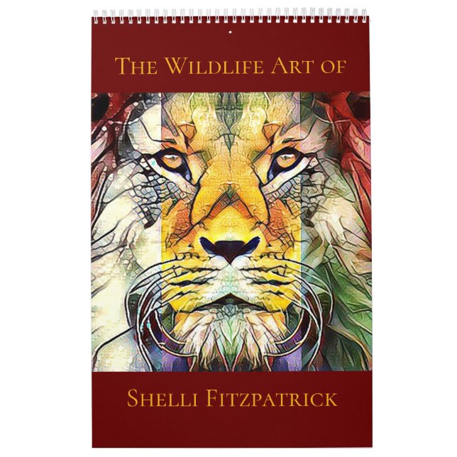 Calendrier Faune colorée Digital Animal Pop Art (Protection)