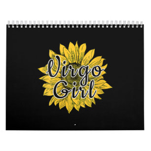 Calendrier Femme Virgo Girl Septembre Anniversaire tournesol