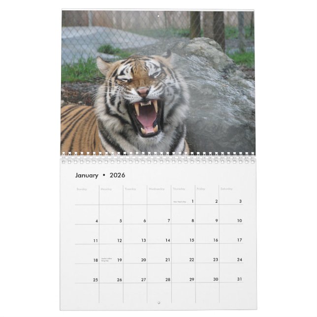 Calendrier Fermez-vous se lève des visages 2014 d'animal (Jan 2026)