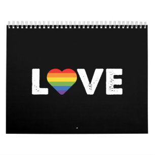 Calendrier Fierté Amour est Amour Égalité Gay Arc-en-ciel LGB