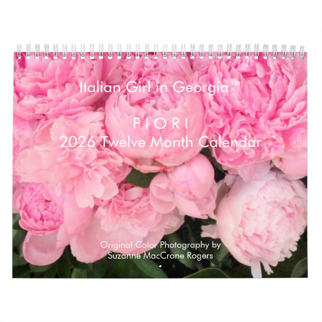 Calendrier Fiori 2026 Photo Calendar - Botanicals & Blooms (Protection)