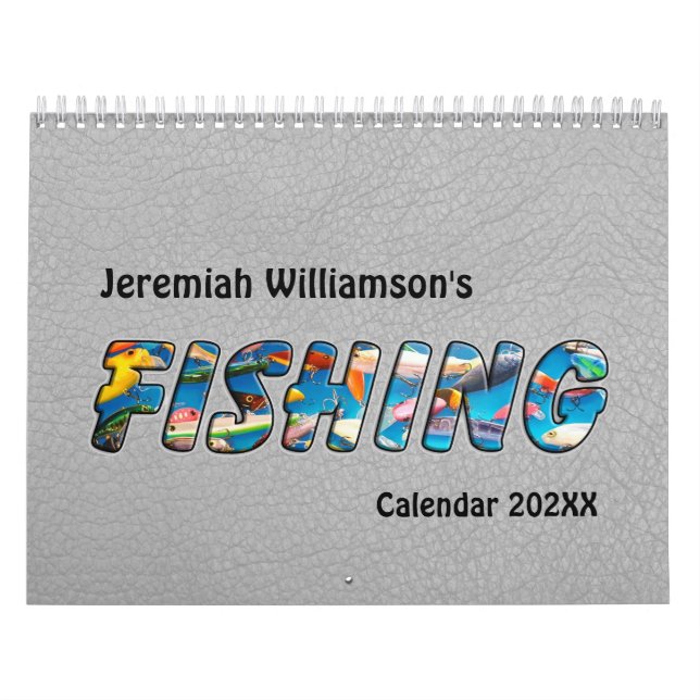 Calendrier Fishing Images and Text on each page (Protection)