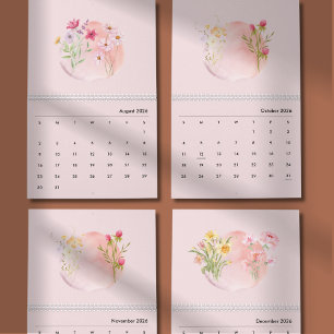Calendrier Fleur Aquarelle 2026