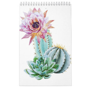 Calendrier Fleur de cactus rouges