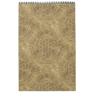 Calendrier Fleur de vie - soleil - motif continu 4