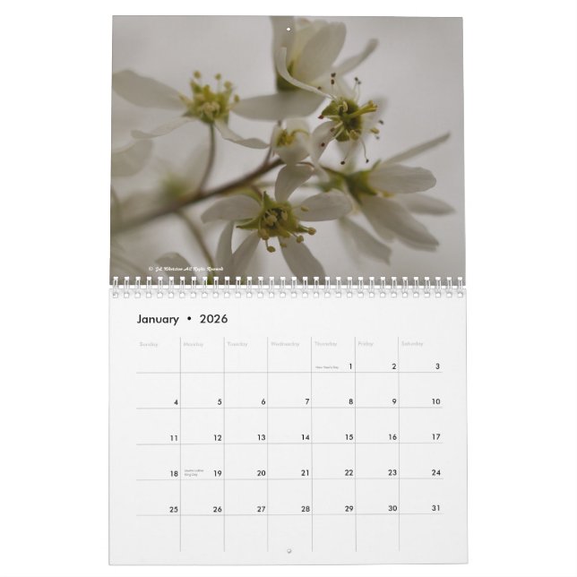 Calendrier Fleurs 2015 (Jan 2026)