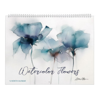 Calendrier Fleurs aquarelles 1