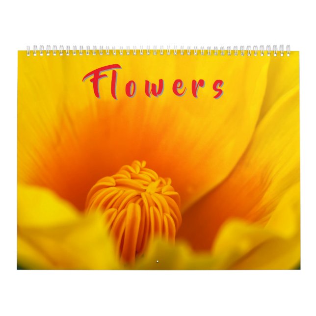 Calendrier Fleurs Colorées  (Protection)