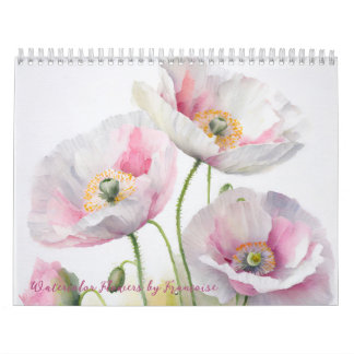 Calendrier Fleurs d'aquarelle par Francoise 12 mois