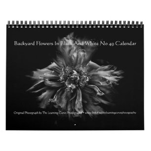 Calendrier Fleurs de jardin en noir et blanc n° 49