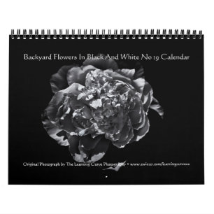 Calendrier Fleurs De Jardin En Noir Et Blanc No 19