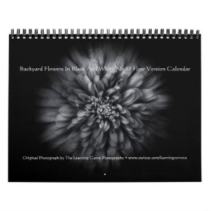 Calendrier Fleurs De jardin En Noir Et Blanc No 68 Flux