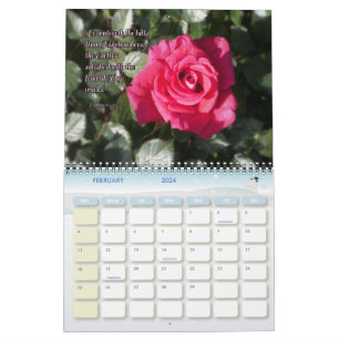 Calendrier Fleurs de louange avec mur inspirant des Psaumes