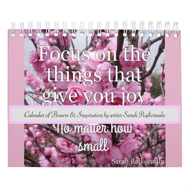 Calendrier Fleurs et citations inspirantes (Protection)