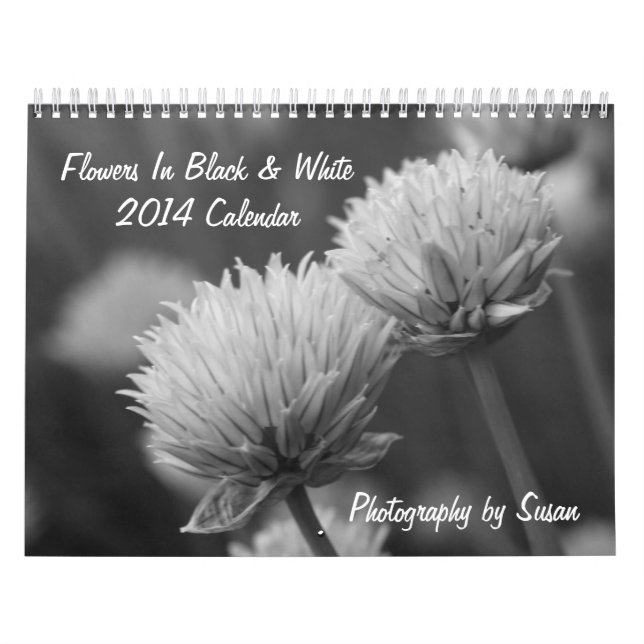 Calendrier Fleurs Photographie Noir Et Blanc (Protection)