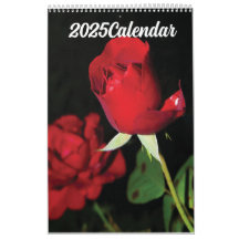 Calendrier Fleurs rouges 2025