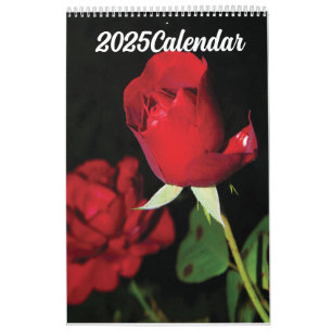 Calendrier Fleurs rouges 2025