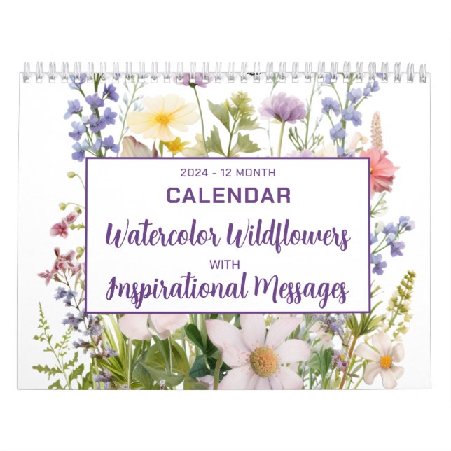 Calendrier Fleurs sauvages d'aquarelle aux inspirations relig (Protection)