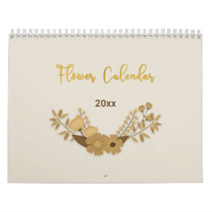 Calendrier Fleurs vintages avec devis de motivatio