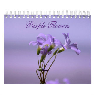 Calendrier Fleurs violettes